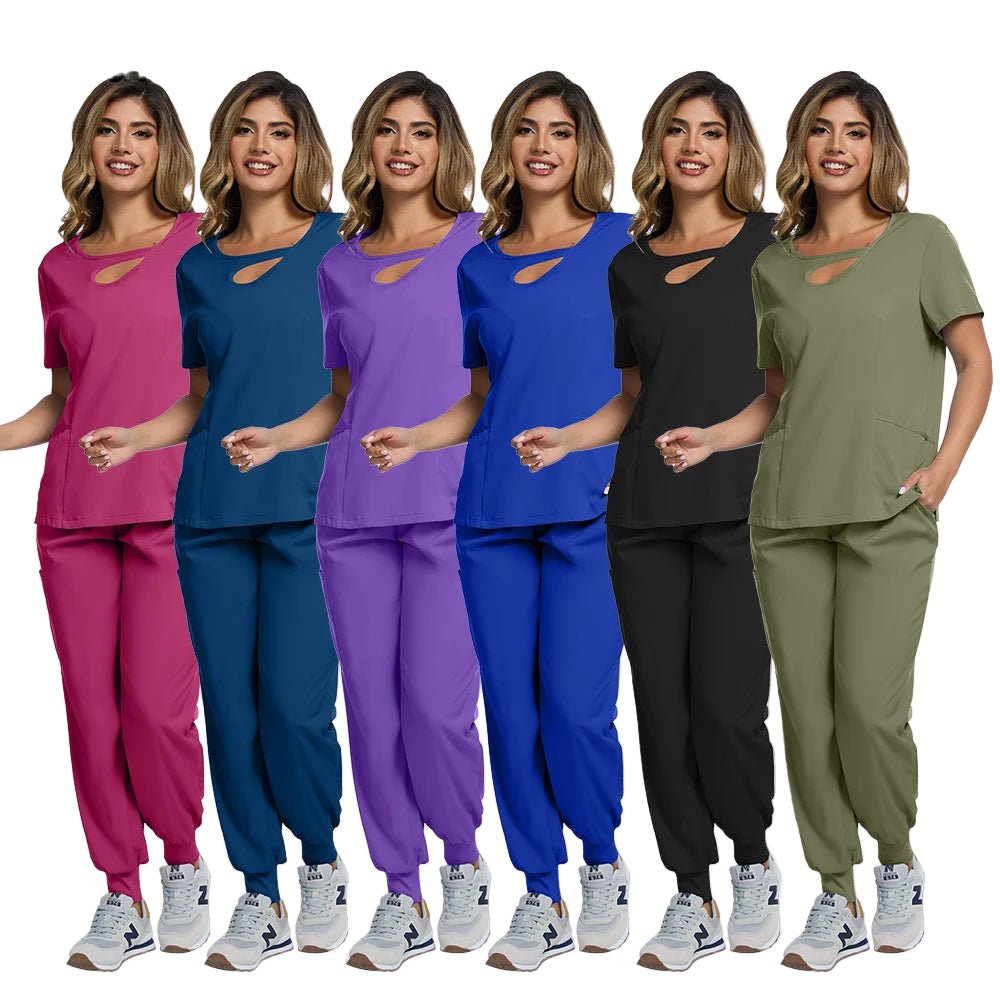 Classic New Dental Clinical Tops Pants suit Nurse Scrubs Set Men Surgical Nurse Accessories Medical Uniform Lab Workwear Clothes - Mothscrubs