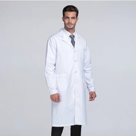 Doctor Short Cotton Long - sleeved White Coat - Mothscrubs