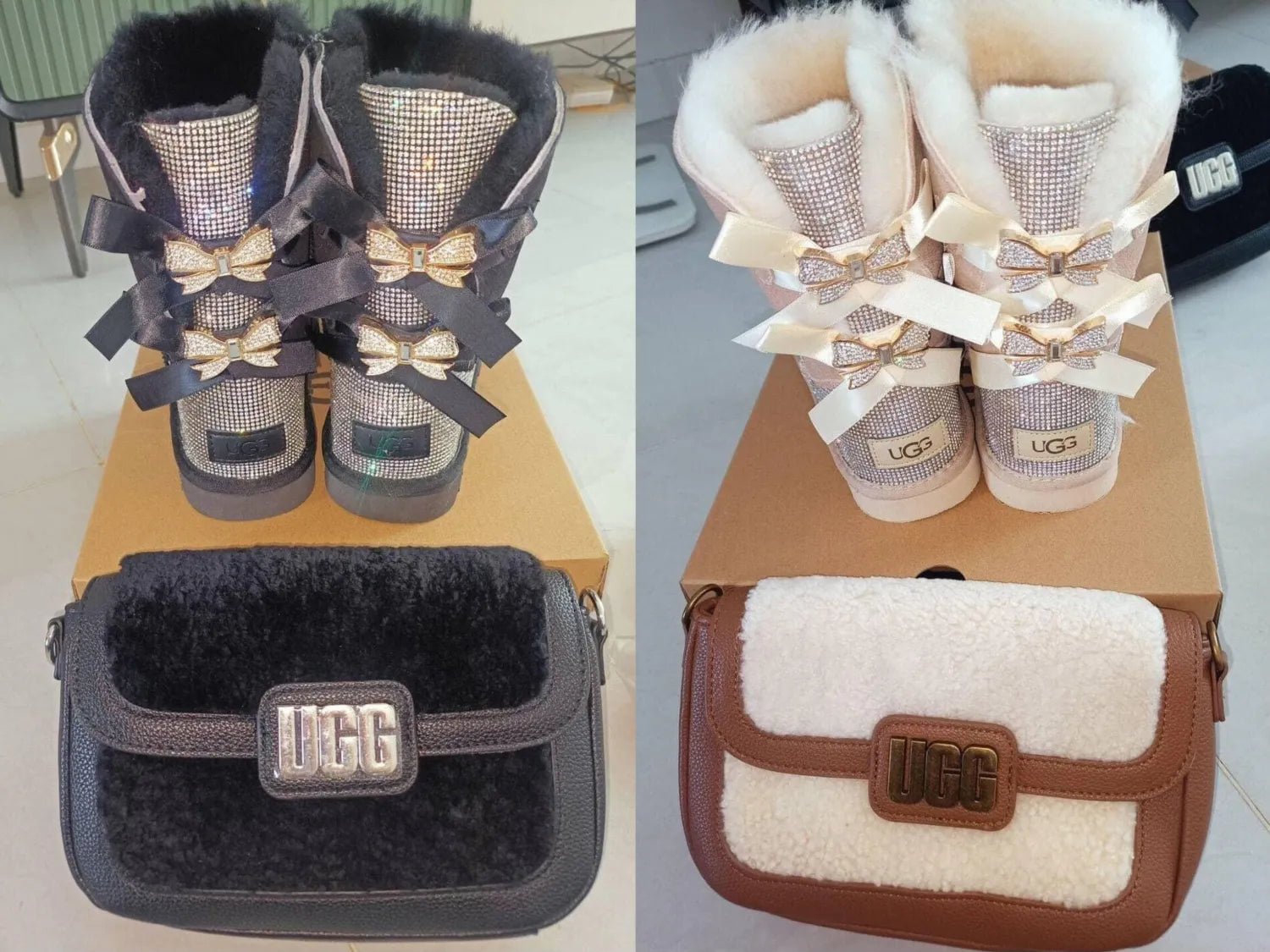 Fashion Boots With Bag Set - Mothscrubs